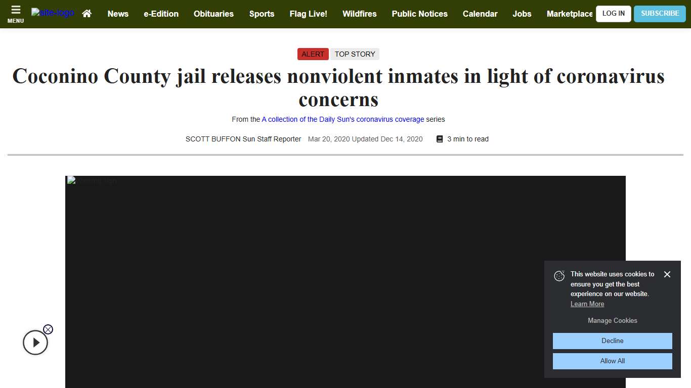 Coconino County jail releases nonviolent inmates in light of coronavirus concerns Local News azdailysun.com