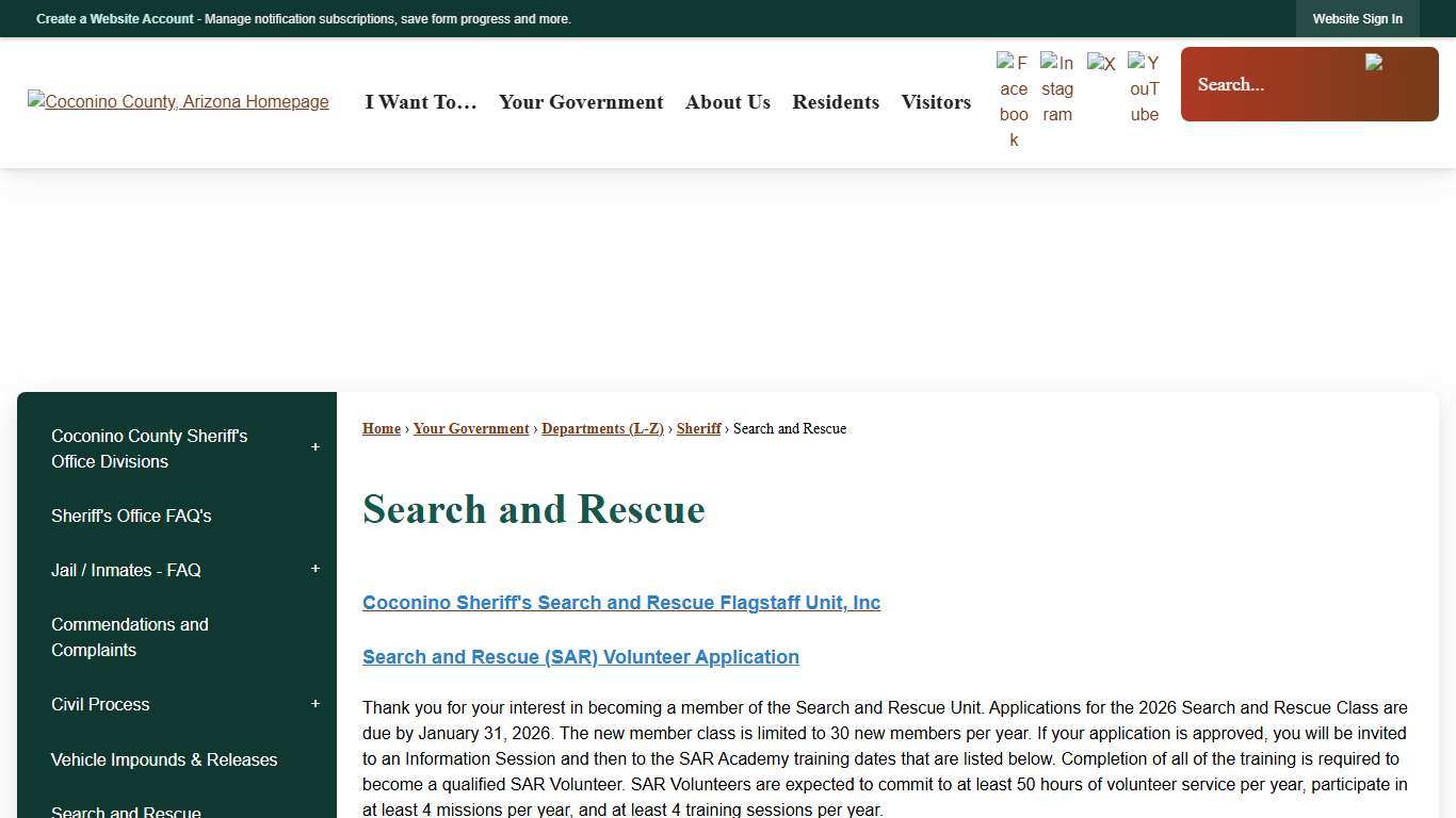 Search and Rescue Coconino