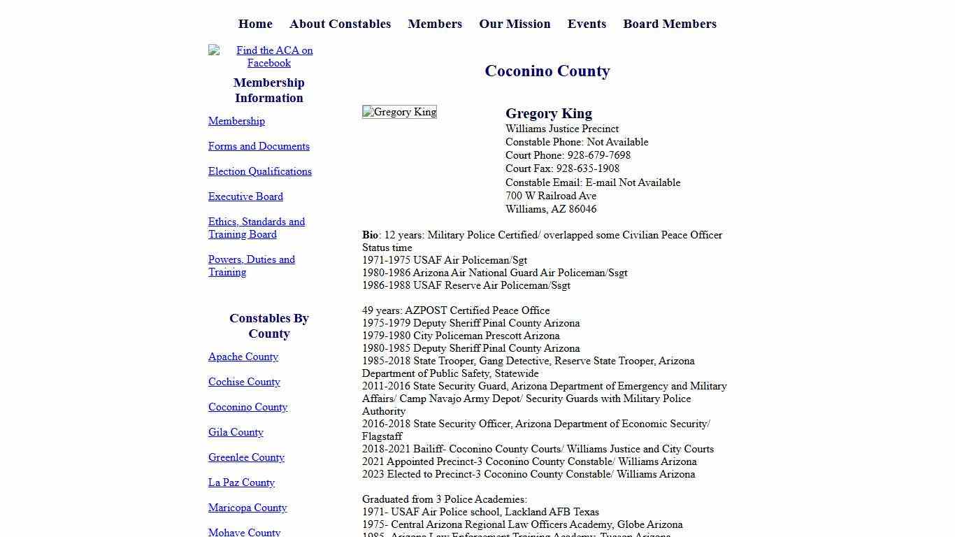 Membership Information - Arizona Constables Association (c) 2009 - 2026